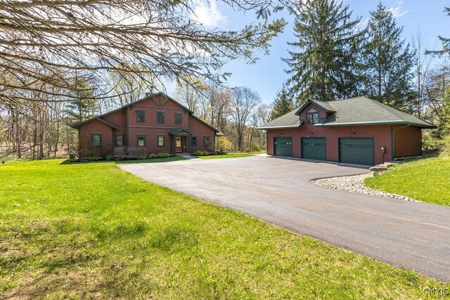 3830 Rippleton Rd, Cazenovia, NY 13035 - view of front of home featuring a front yard and aphalt driveway