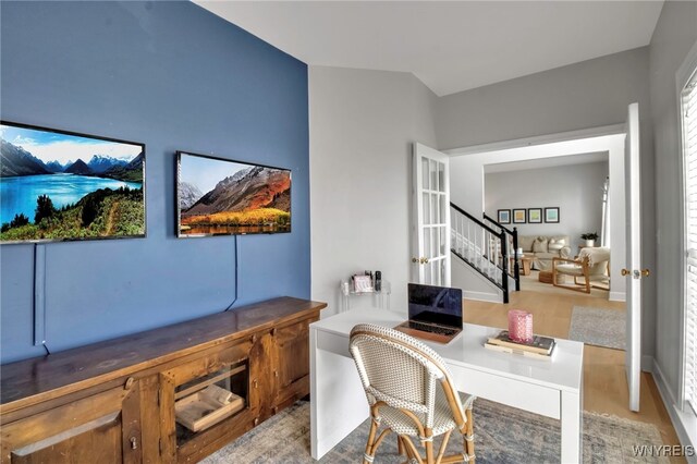 office area with french doors