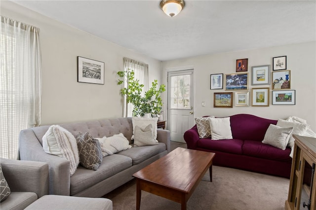 view of carpeted living room
