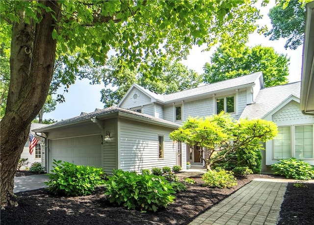 view of home's exterior with a garage
