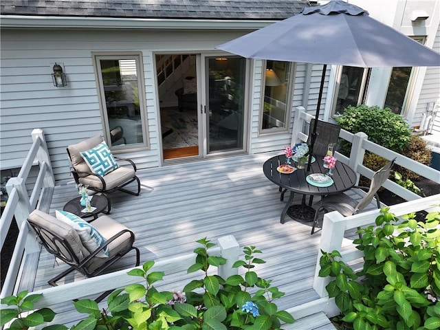 view of wooden deck