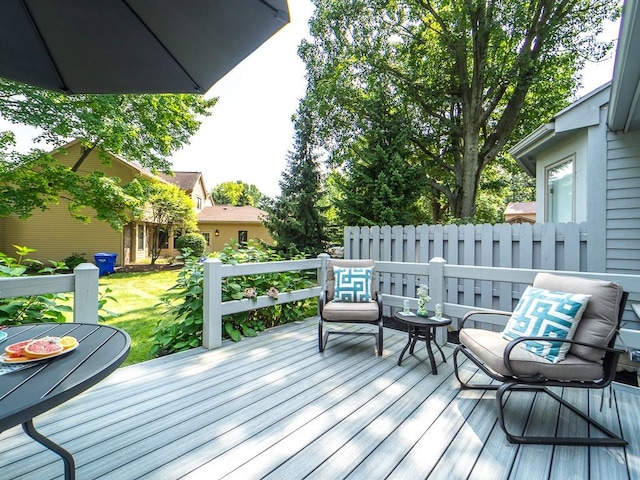 view of wooden deck