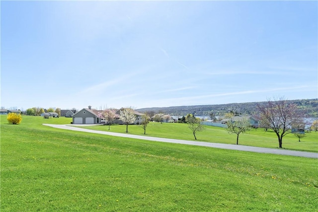 surrounding community featuring a lawn