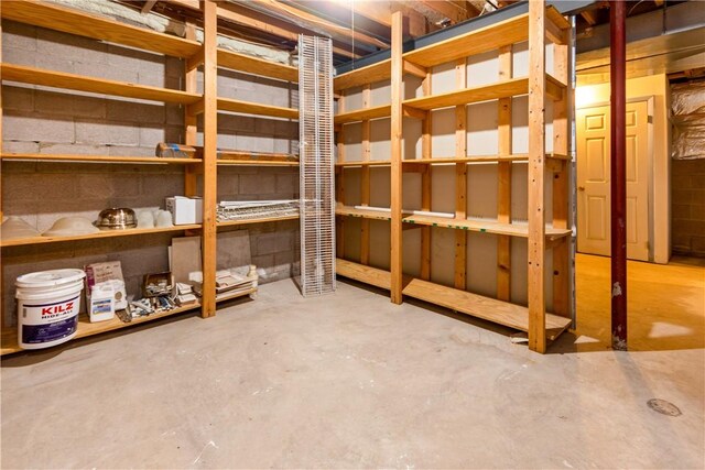 view of storage area