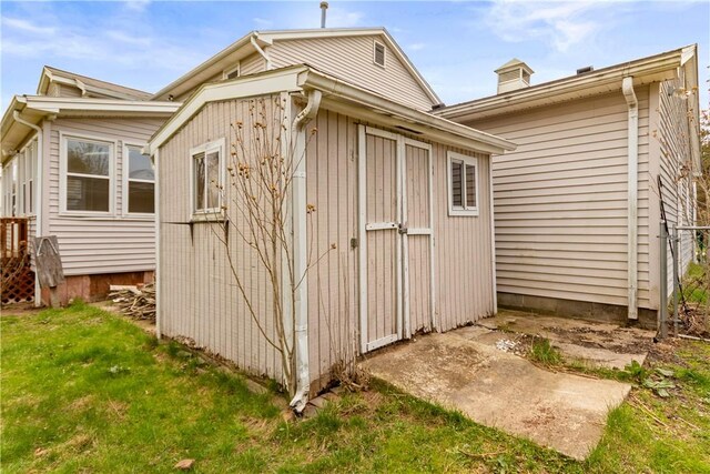 view of shed