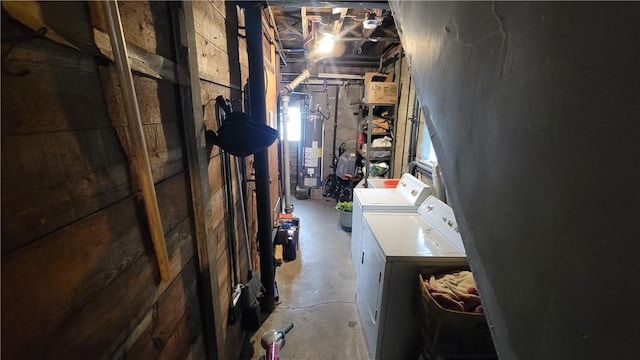 147 Roswell Ave, Tonawanda-Town, NY 14207 - laundry room with laundry area, water heater, and washing machine and dryer