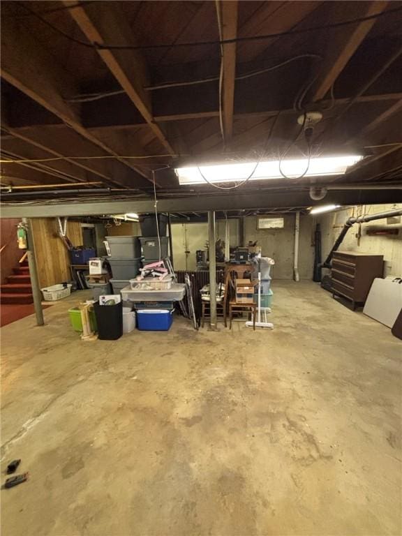 1001 W Broad St, Horseheads, NY 14845 - unfinished basement with stairway