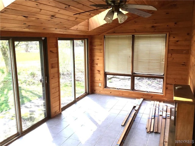 unfurnished sunroom featuring plenty of natural light
