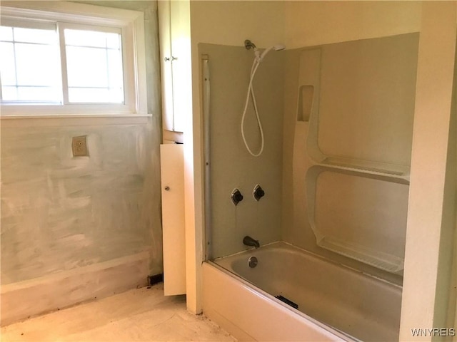 bathroom featuring bathtub / shower combination