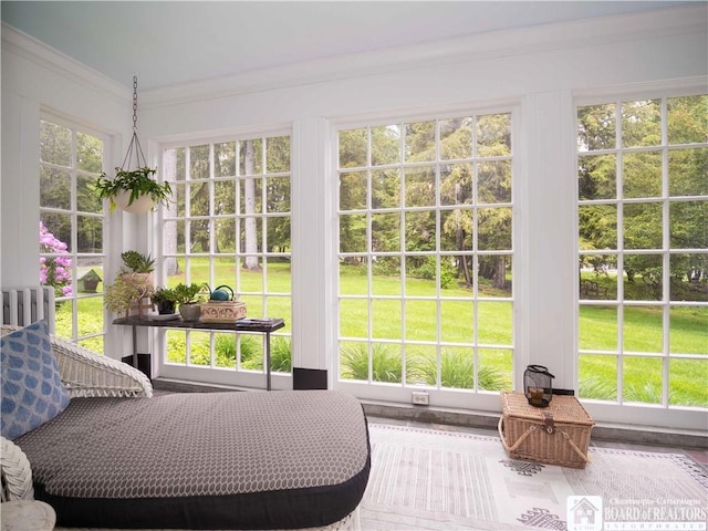 view of sunroom