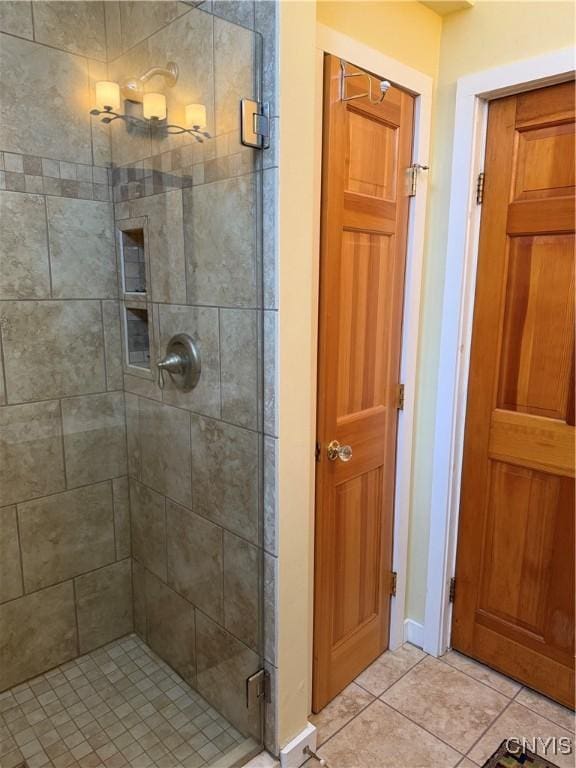 2321 Olanco Rd, Spafford, NY 13110 - full bathroom with a stall shower and tile patterned flooring