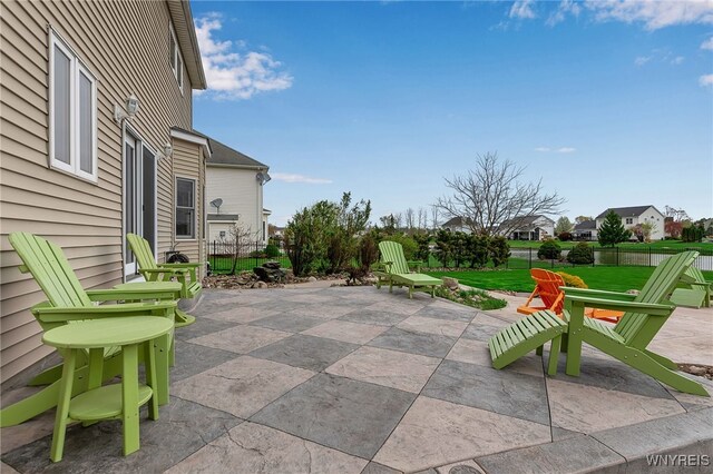 view of patio with fence