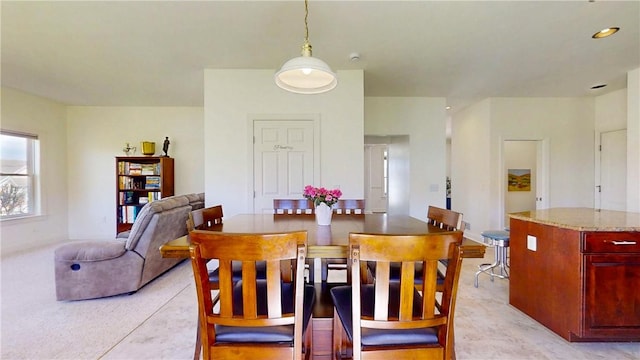view of dining area