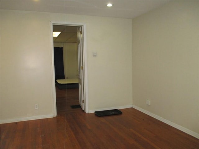 57-59 Maple St, Oneonta-City, NY 13820 - unfurnished room featuring baseboards, recessed lighting, and wood finished floors