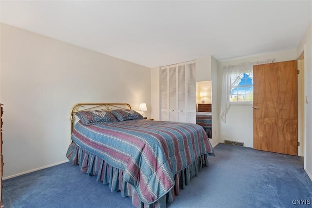 4765 Rosemary Ln, Clay, NY 13088 - carpeted bedroom featuring baseboards, visible vents, and a closet