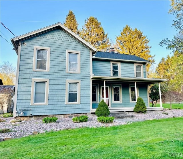 1058 State Route 48, Granby, NY 13069 - view of front of house featuring covered porch and a front lawn