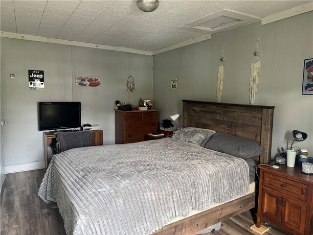 2129 State Highway 206, Masonville, NY 13849 - bedroom featuring wood finished floors and attic access