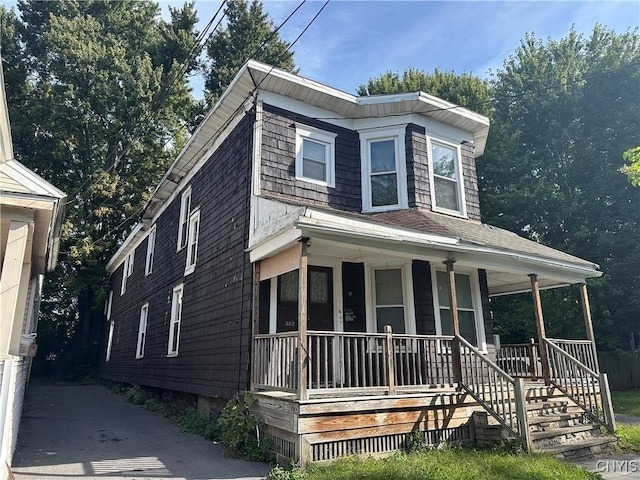 italianate home with a porch