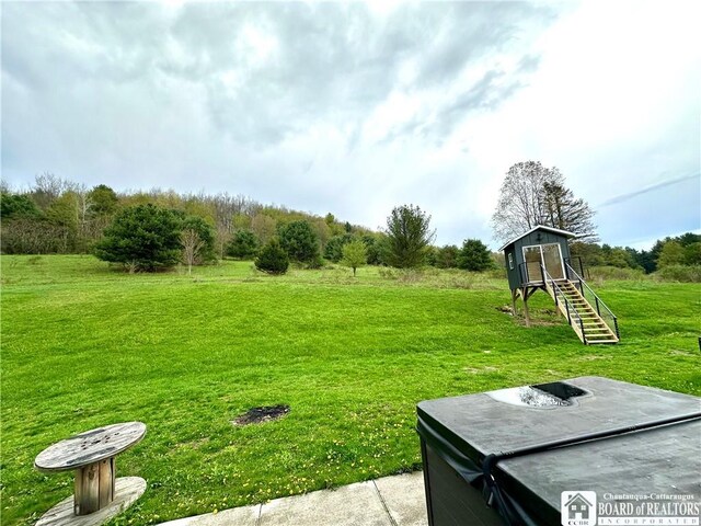 3542 Morgan Hollow Rd, Allegany, NY 14706 - view of yard with a fire pit