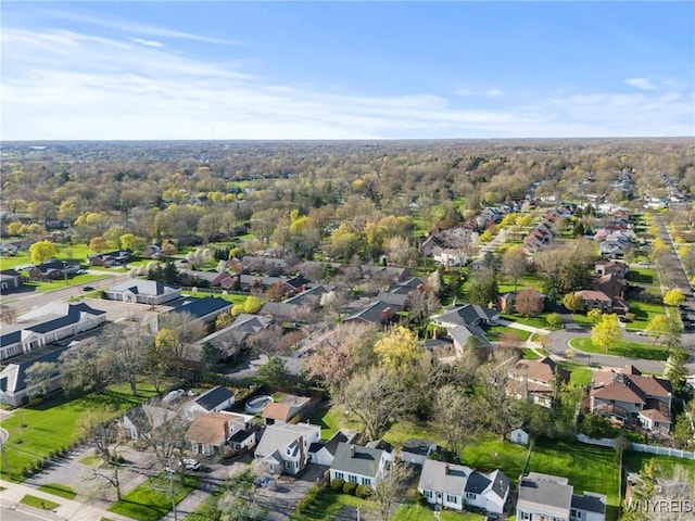 drone / aerial view with a residential view