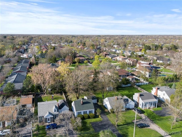 drone / aerial view with a residential view
