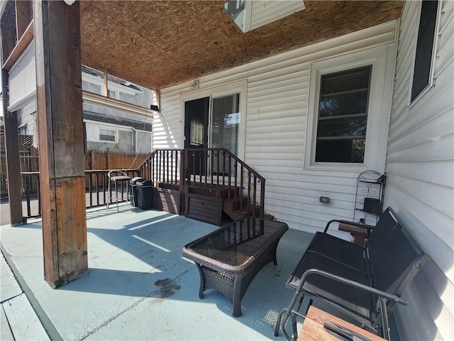 view of patio with fence