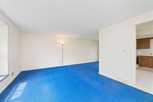 spare room with light carpet