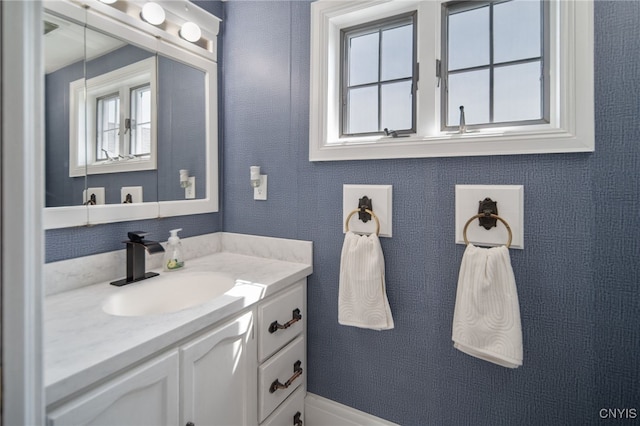 bathroom featuring vanity