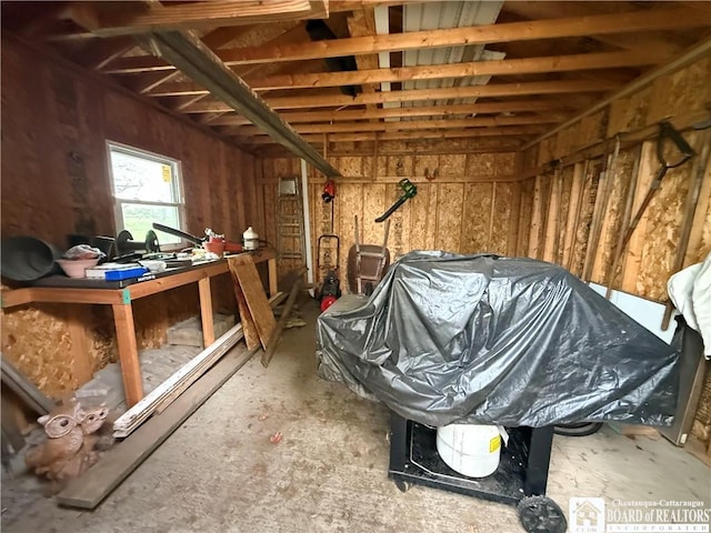 view of storage area