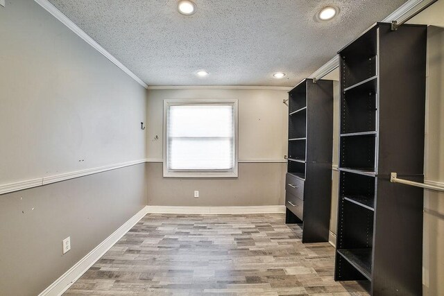 walk in closet featuring wood finished floors
