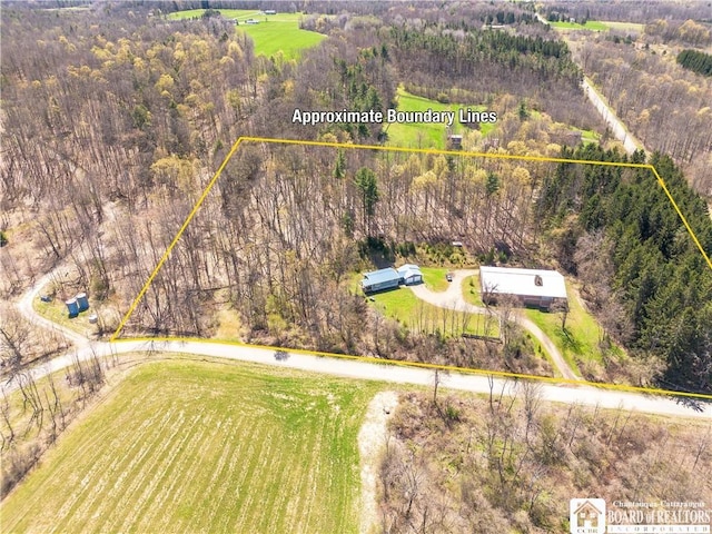 5585 Eke Rd, Harmony, NY 14710 - drone / aerial view featuring a rural view