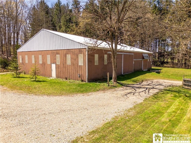 5585 Eke Rd, Harmony, NY 14710 - view of pole building with a yard