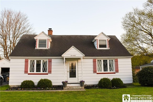 17 Howard St, Carroll, NY 14738 - cape cod home featuring a chimney and a front yard