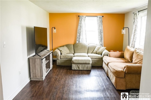 17 Howard St, Carroll, NY 14738 - living area with baseboards and dark wood-style floors