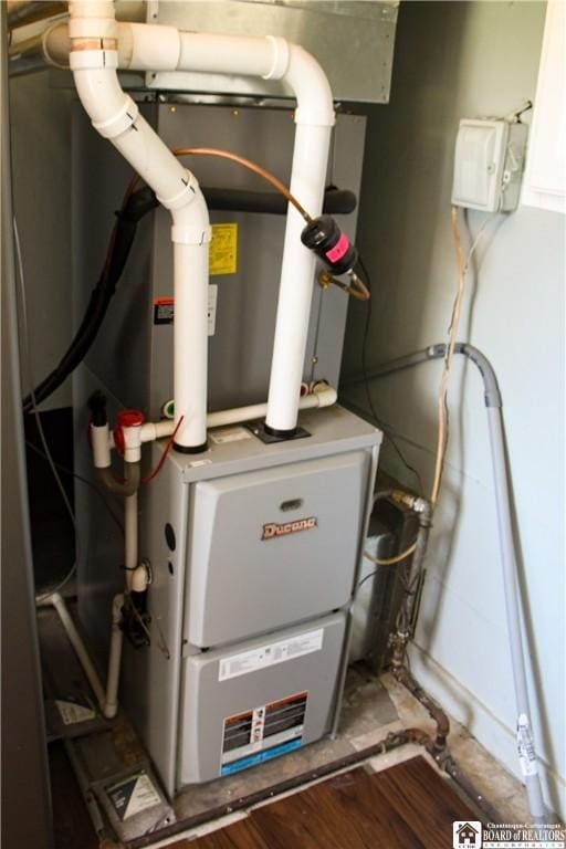 17 Howard St, Carroll, NY 14738 - utility room with heating unit