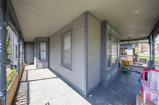 view of patio with a porch