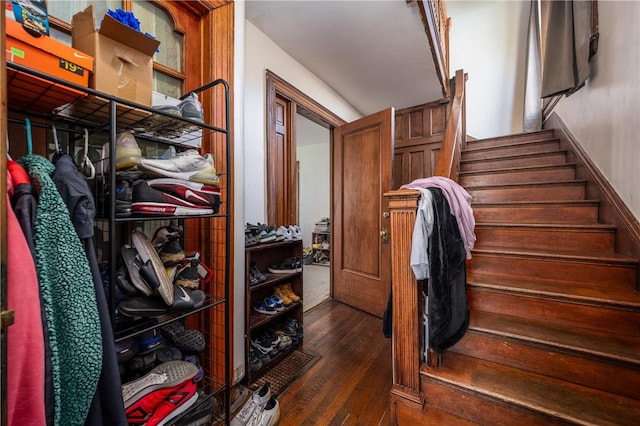 interior space featuring wood finished floors