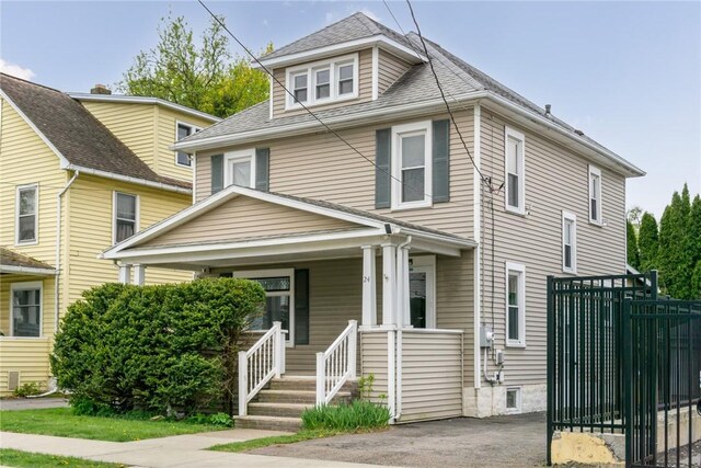 24 Sherman St, Union, NY 13790 - traditional style home with a porch and fence