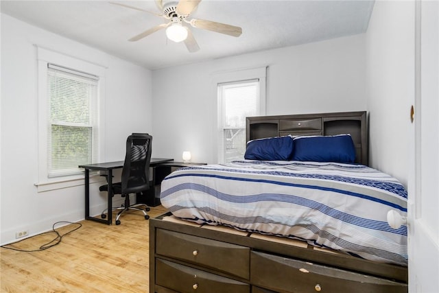24 Sherman St, Union, NY 13790 - bedroom featuring baseboards, light wood finished floors, and ceiling fan