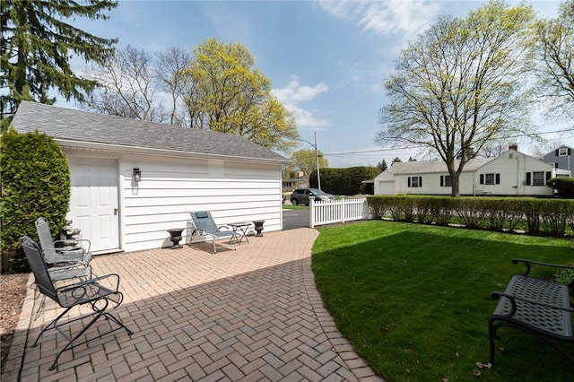 view of patio / terrace with fence