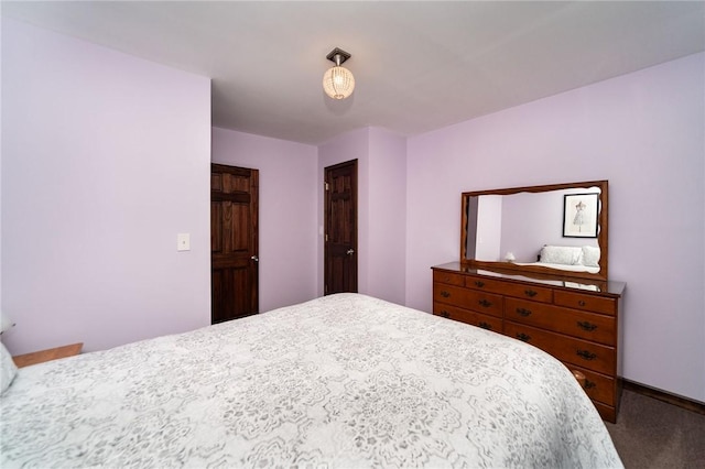 bedroom featuring carpet
