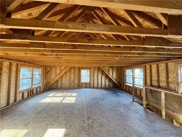 view of attic