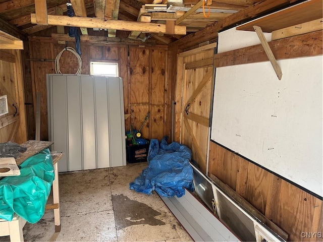 view of storage room