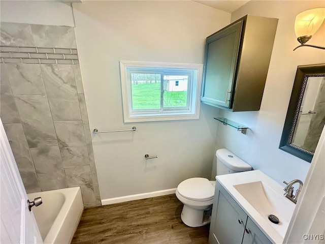 4850 Palmer Rd, Lee, NY 13471 - full bath featuring vanity, baseboards, toilet, and wood finished floors