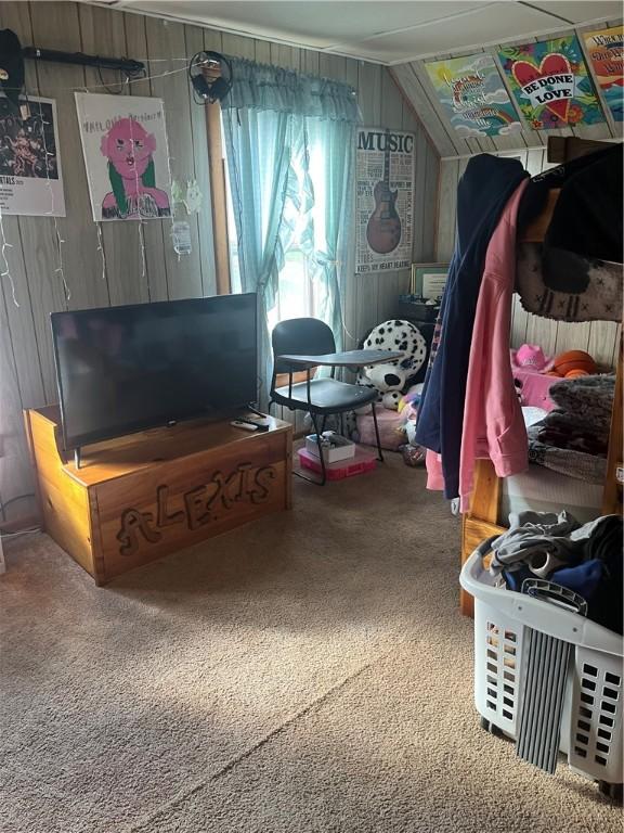 interior space featuring carpet floors