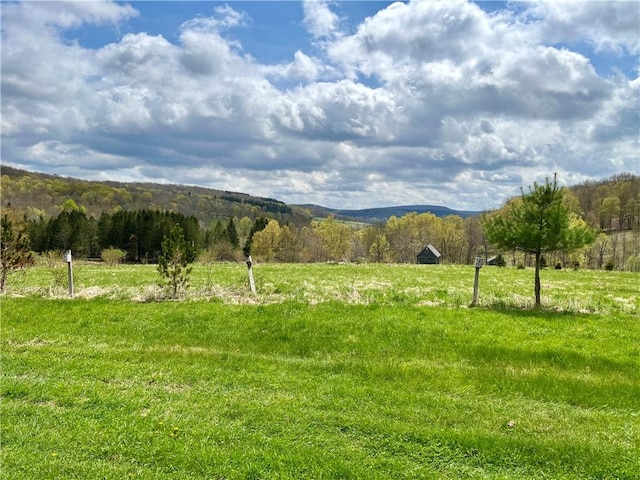 property view of mountains with a rural view