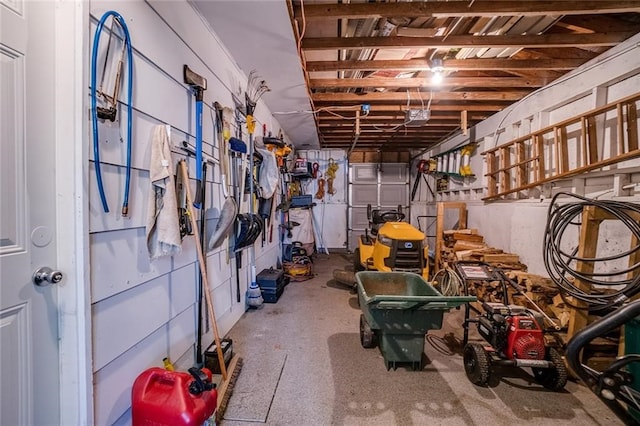 view of storage area