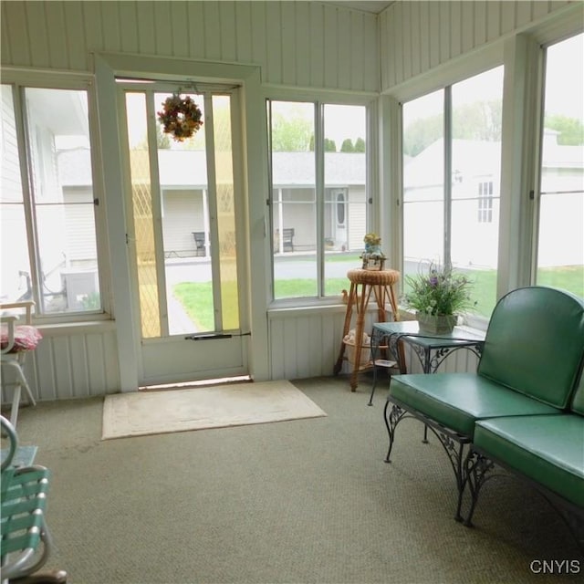 view of sunroom