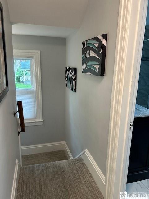4 Brewer Pl, Westfield, NY 14787 - stairway featuring baseboards