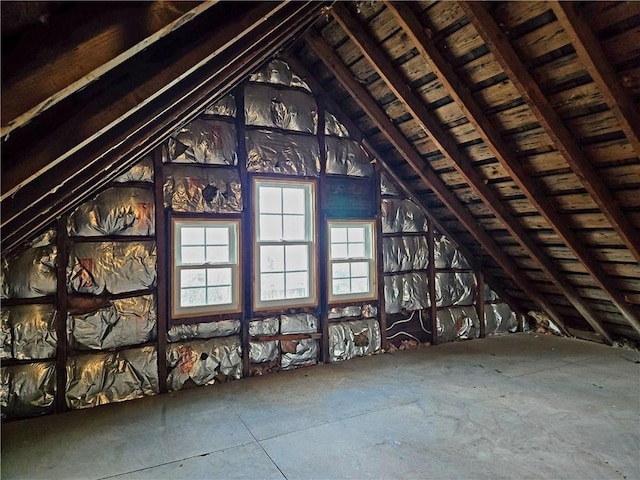 view of attic